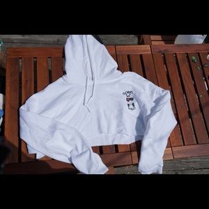 Going solo crop hoodie